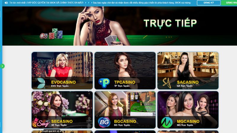 Sảnh casino cho người chơi cơ hội thắng cao 